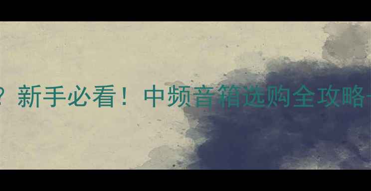 图片 🎵音响MS是什么意思？新手必看！中频音箱选购全攻略+高性价比型号推荐🔥