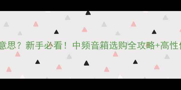 图片 🎵音响MS是什么意思？新手必看！中频音箱选购全攻略+高性价比型号推荐🔥1