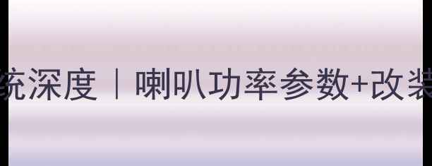图片 🔊探岳音响系统深度｜喇叭功率参数+改装方案全公开🚗
