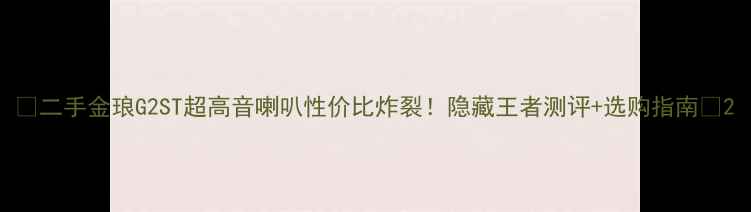 图片 🔥二手金琅G2ST超高音喇叭性价比炸裂！隐藏王者测评+选购指南🔥2