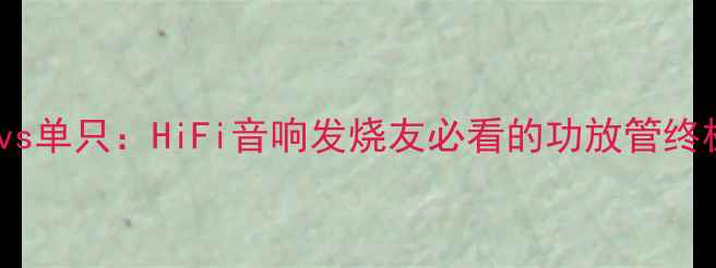图片 🔥功放管并联vs单只：HiFi音响发烧友必看的功放管终极对比指南🔥1