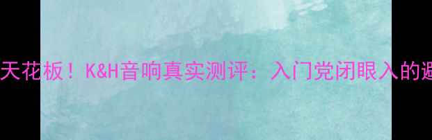 图片 🔥平价音响天花板！K&H音响真实测评：入门党闭眼入的避坑指南🔥2