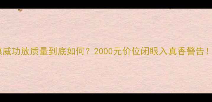 图片 🔥惠威功放质量到底如何？2000元价位闭眼入真香警告！🔥2