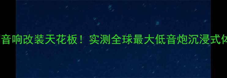 图片 🔥汽车音响改装天花板！实测全球最大低音炮沉浸式体验🔥1