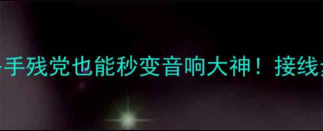 图片 🔥钻石低音炮接线全攻略手残党也能秒变音响大神！接线步骤+避坑指南大公开🎵1