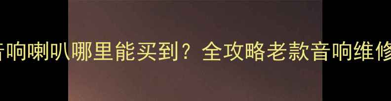 图片 07款圣达菲音响喇叭哪里能买到？全攻略老款音响维修与购买渠道2