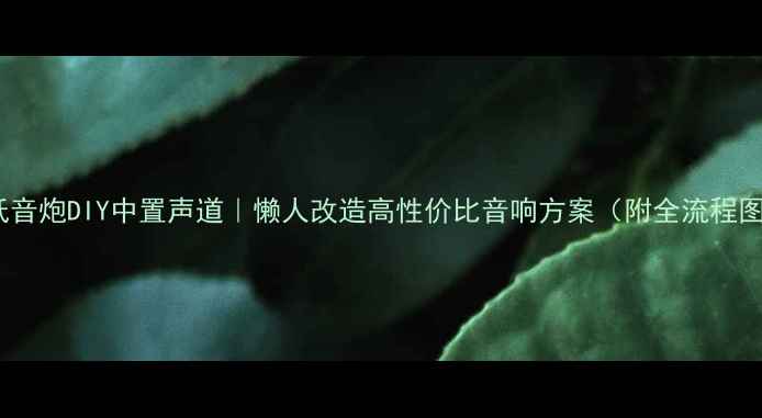 图片 10寸低音炮DIY中置声道｜懒人改造高性价比音响方案（附全流程图解）1