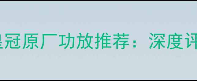 图片 10款高性价比皇冠原厂功放推荐：深度评测与选购指南2