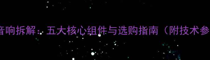 图片 12寸专业音响拆解：五大核心组件与选购指南（附技术参数对比）2