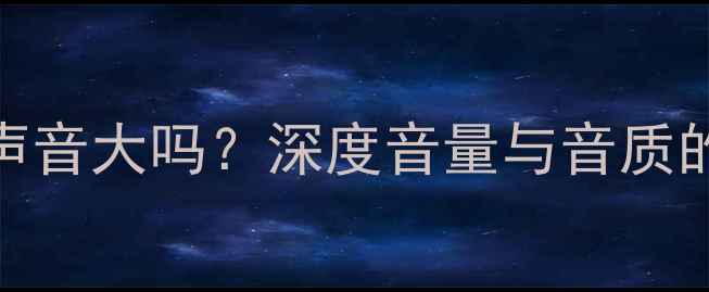 图片 12寸音箱声音大吗？深度音量与音质的平衡之道