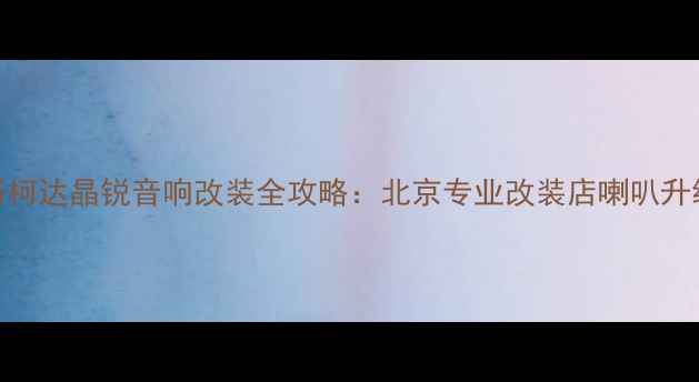图片 13款斯柯达晶锐音响改装全攻略：北京专业改装店喇叭升级方案