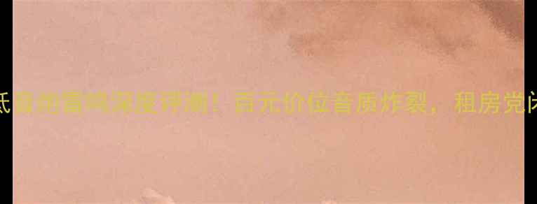 图片 15寸低音炮雷鸣深度评测！百元价位音质炸裂，租房党闭眼入