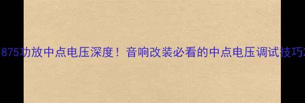 图片 1875功放中点电压深度！音响改装必看的中点电压调试技巧2