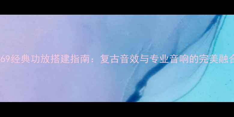 图片 1969经典功放搭建指南：复古音效与专业音响的完美融合2