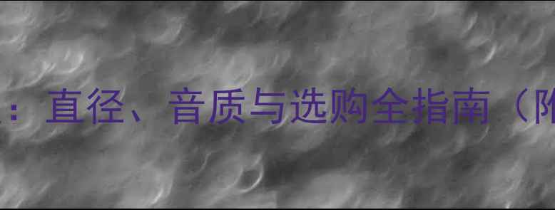 图片 21cm喇叭尺寸深度：直径、音质与选购全指南（附品牌型号对比）1