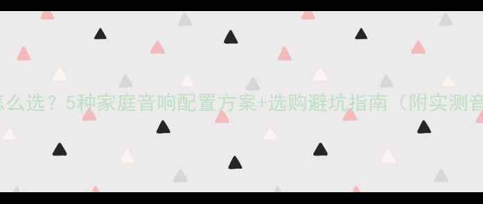 图片 300W喇叭怎么选？5种家庭音响配置方案+选购避坑指南（附实测音质对比）2