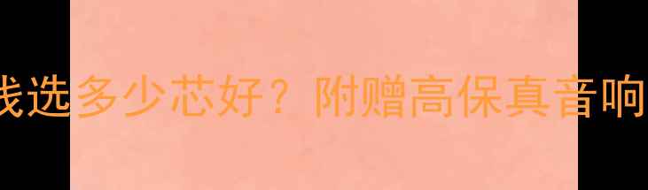 图片 5芯vs2芯？音响线选多少芯好？附赠高保真音响线选购避坑指南1