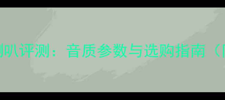 图片 6寸天朗同轴喇叭评测：音质参数与选购指南（附实测数据）2