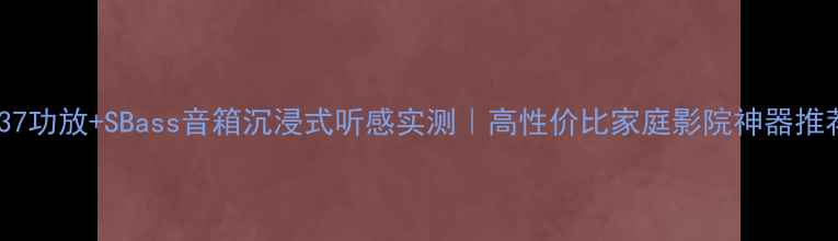 图片 737功放+SBass音箱沉浸式听感实测｜高性价比家庭影院神器推荐