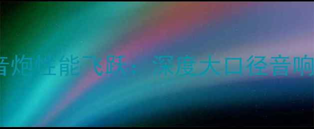 图片 8寸升级12寸低音炮性能飞跃：深度大口径音响系统改造全攻略