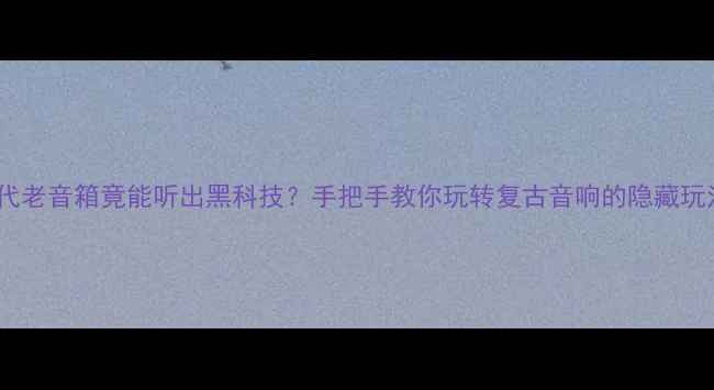 图片 90年代老音箱竟能听出黑科技？手把手教你玩转复古音响的隐藏玩法🎧1