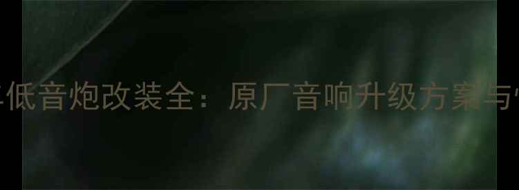 图片 9代雅阁原车低音炮改装全：原厂音响升级方案与性价比之选1