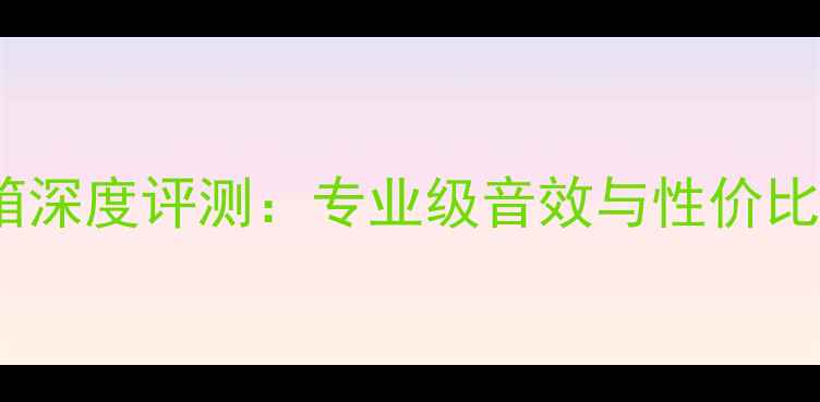 图片 AADC200音箱深度评测：专业级音效与性价比的完美平衡