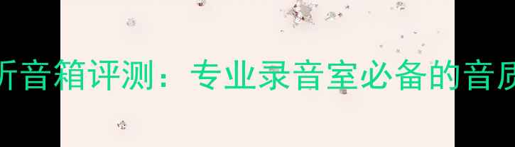 图片 AE109人声监听音箱评测：专业录音室必备的音质与选购指南2