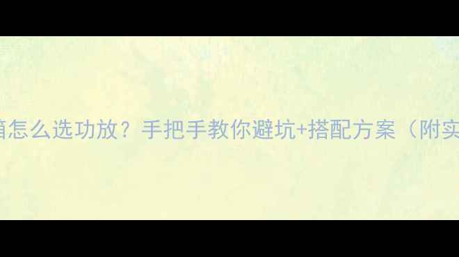 图片 AE200音箱怎么选功放？手把手教你避坑+搭配方案（附实测效果）