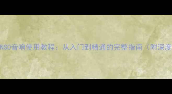 图片 ANONSO音响使用教程：从入门到精通的完整指南（附深度）1