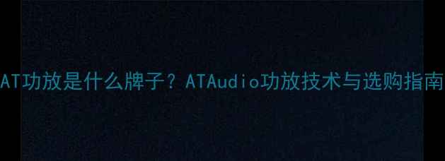 图片 AT功放是什么牌子？ATAudio功放技术与选购指南