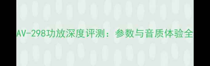 图片 AV-298功放深度评测：参数与音质体验全