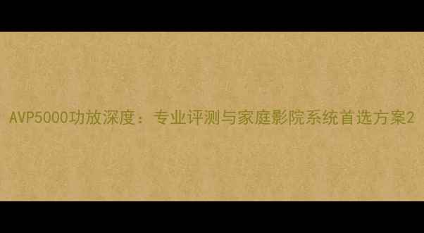 图片 AVP5000功放深度：专业评测与家庭影院系统首选方案2