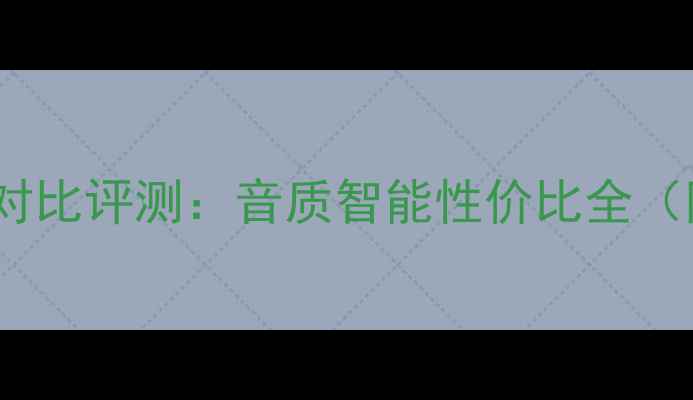 图片 Bose小米音箱对比评测：音质智能性价比全（附选购指南）1