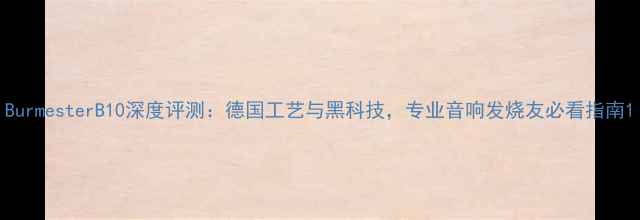 图片 BurmesterB10深度评测：德国工艺与黑科技，专业音响发烧友必看指南1