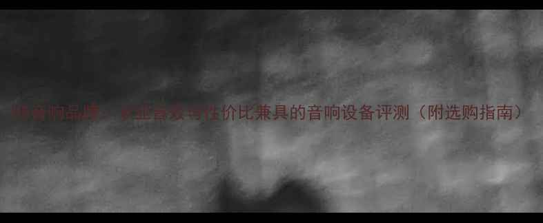 图片 DB音响品牌：专业音效与性价比兼具的音响设备评测（附选购指南）