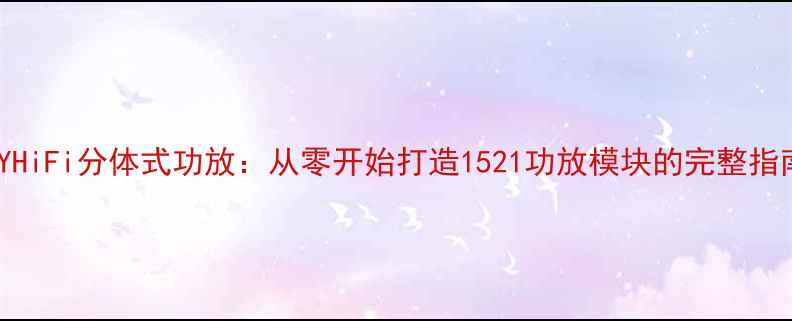 图片 DIYHiFi分体式功放：从零开始打造1521功放模块的完整指南1