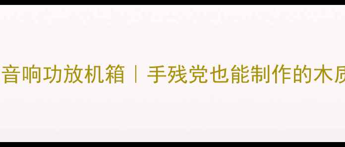 图片 DIYwoodworking音响功放机箱｜手残党也能制作的木质音响外壳教程2