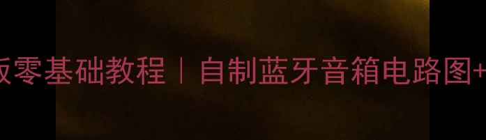 图片 DIY手机音箱驱动板零基础教程｜自制蓝牙音箱电路图+焊接步骤全公开✨