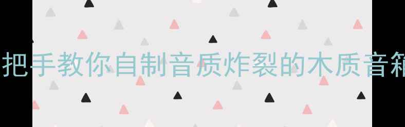 图片 DIY高性价比音箱｜零基础手把手教你自制音质炸裂的木质音箱（附材料清单&避坑指南）2