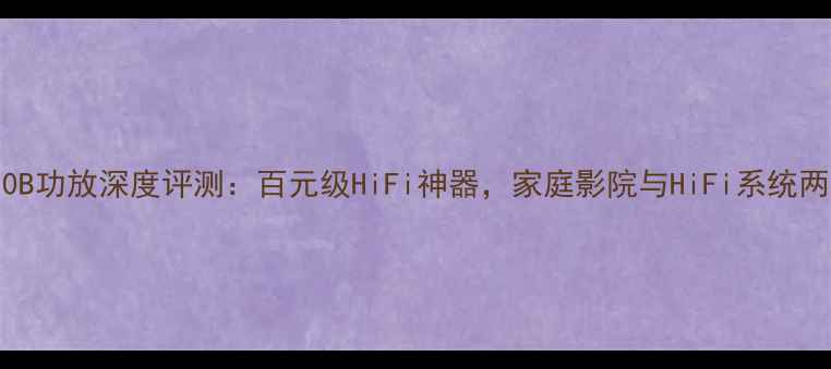 图片 DS230B功放深度评测：百元级HiFi神器，家庭影院与HiFi系统两相宜