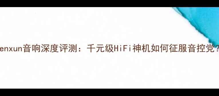 图片 Denxun音响深度评测：千元级HiFi神机如何征服音控党？