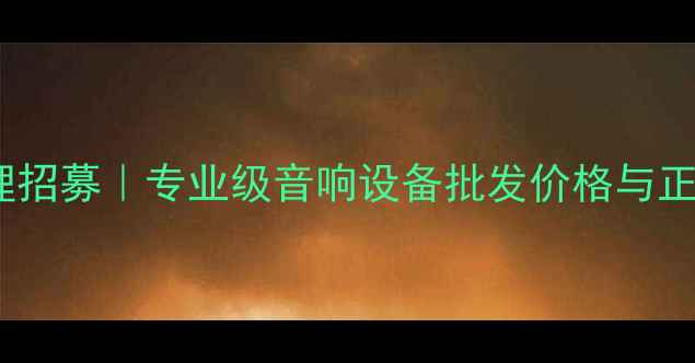 图片 EV音响深圳代理招募｜专业级音响设备批发价格与正品授权服务全1