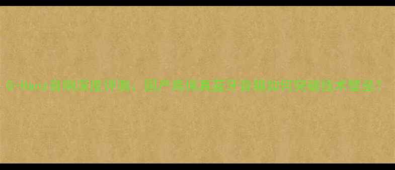 图片 G-Hanz音响深度评测：国产高保真蓝牙音箱如何突破技术壁垒？