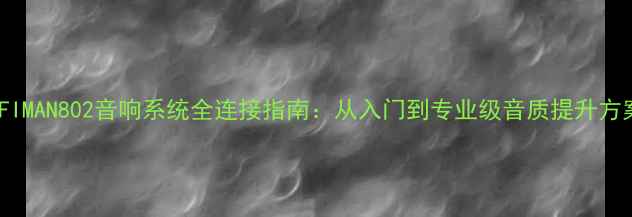 图片 HIFIMAN802音响系统全连接指南：从入门到专业级音质提升方案2