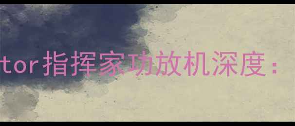 图片 HIFI音响必备Conductor指挥家功放机深度：音质提升与使用指南