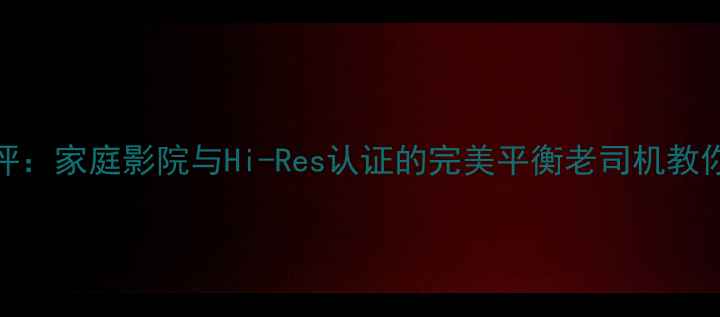 图片 HPAUDIO音箱测评：家庭影院与Hi-Res认证的完美平衡老司机教你选对声音神器1
