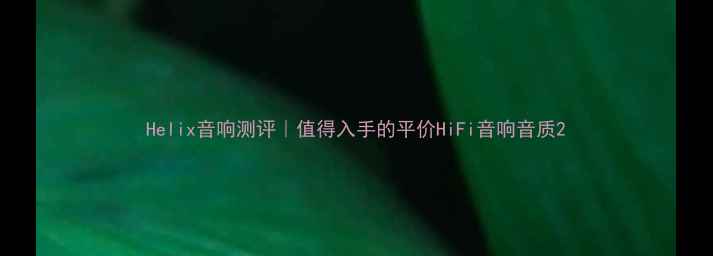 图片 Helix音响测评｜值得入手的平价HiFi音响音质2