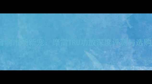 图片 HiFi音响市场新宠：摩雷TRU功放深度评测与选购指南1