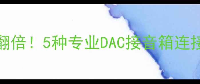 图片 HiFi音质翻倍！5种专业DAC接音箱连接线全攻略